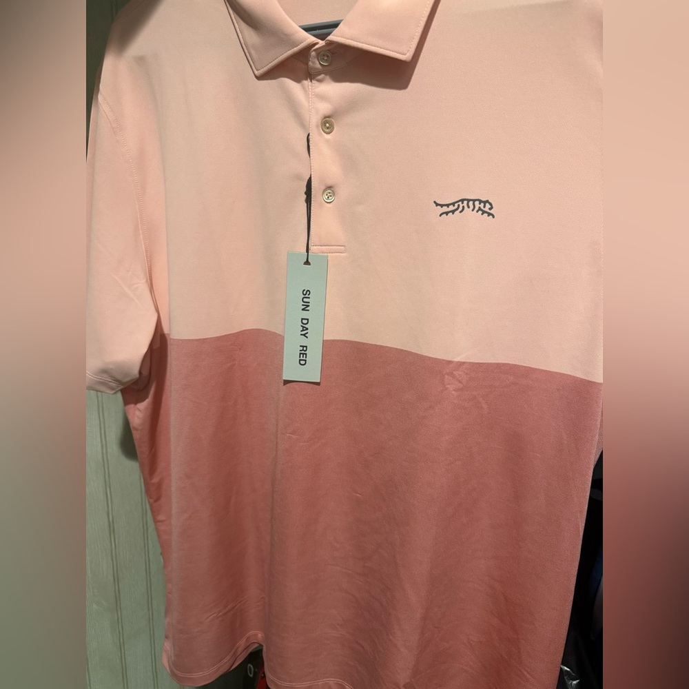 Sun Day Red - Polo XXL - Chateau Elon Logo on the sleeve